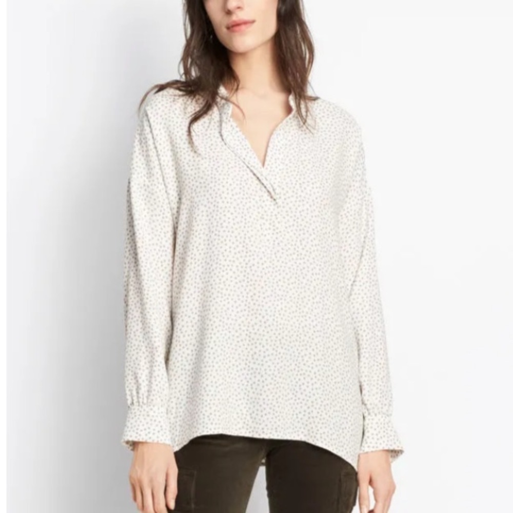 🆕 Vince “Shewol” Cream Blouse with Dots and Stars - Women’s Size Medium